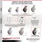 Service Caster 6 Inch Kingpinless Poly on Polyolefin Wheel Caster Set Brake and Swivel Lock SCC SCC-KP30S620-PPUR-SLB-BSL-4 - alternate 4